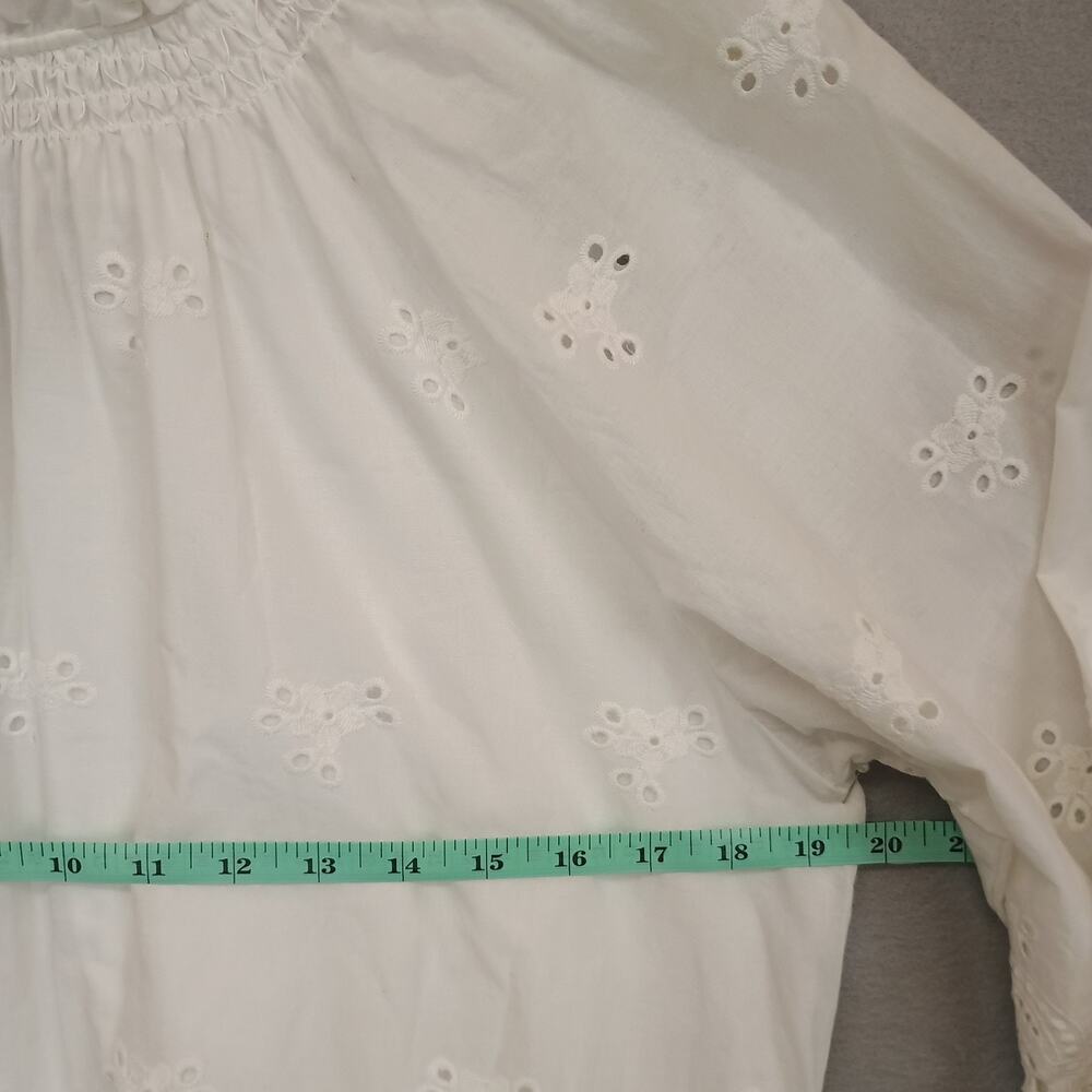 NWT Tart Mia White Eyelet Dress Women L Peasant Dainty Cotton Cottagecore - Picture 8 of 10